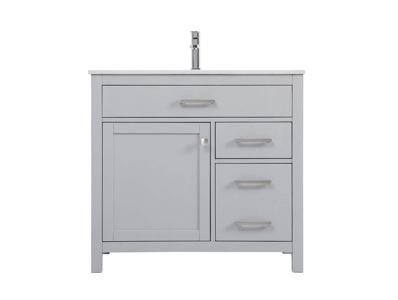 Elegant Lighting VF23336GR SIngle Bathroom Vanity, Grey