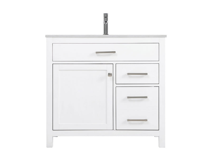 Elegant Lighting VF23336WH SIngle Bathroom Vanity, White