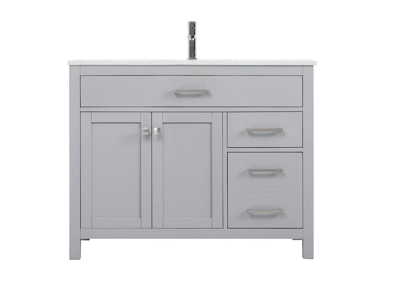 Elegant Lighting VF23342GR SIngle Bathroom Vanity, Grey