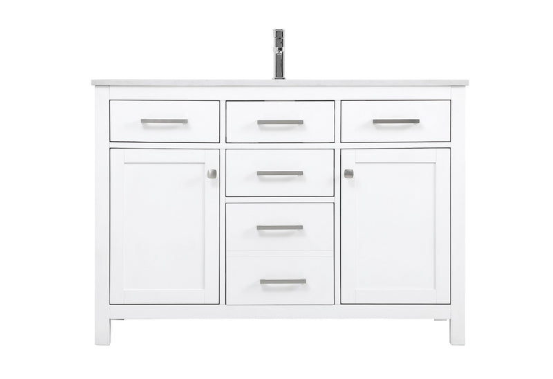 Elegant Lighting VF23348WH SIngle Bathroom Vanity, White