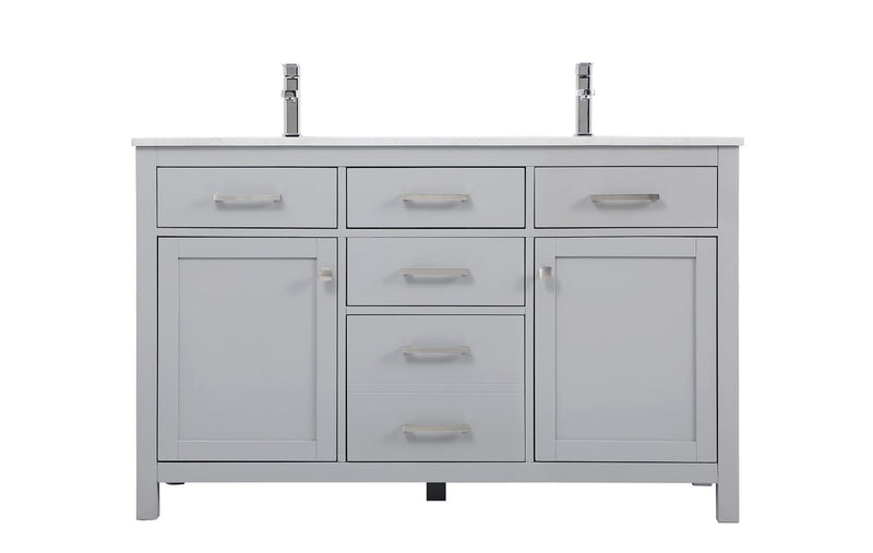 Elegant Lighting VF23354DGR Double Bathroom Vanity, Grey