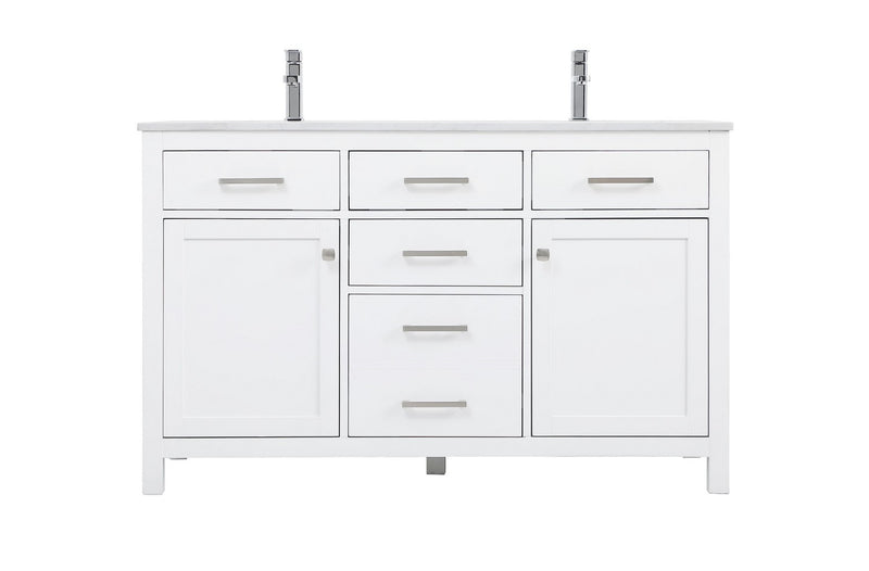 Elegant Lighting VF23354DWH Double Bathroom Vanity, White