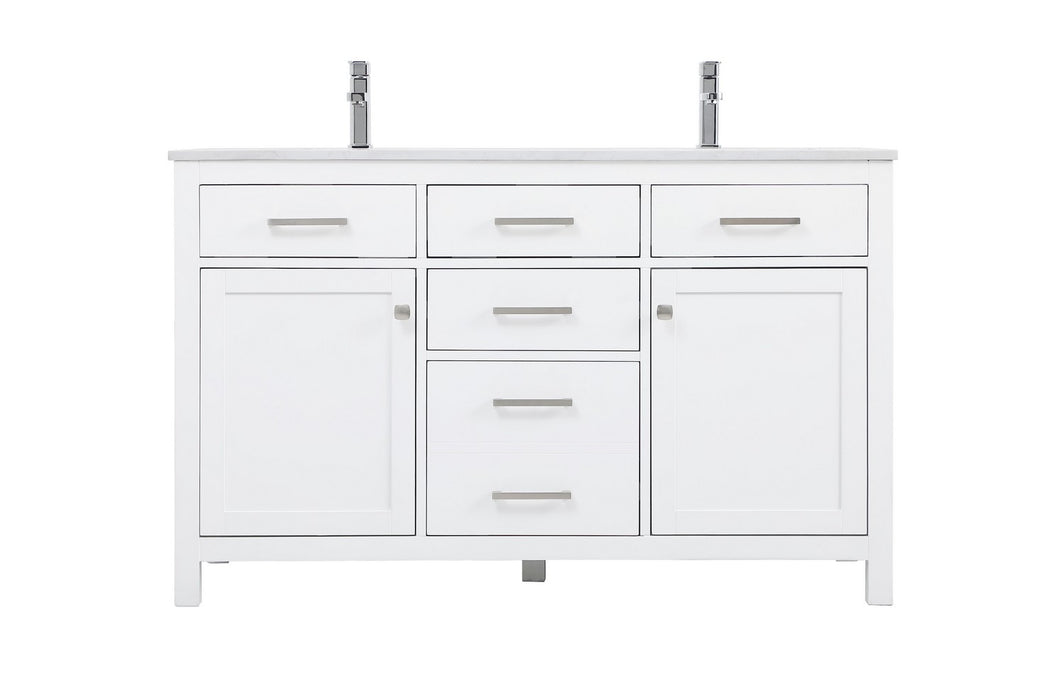Elegant Lighting VF23354DWH Double Bathroom Vanity, White