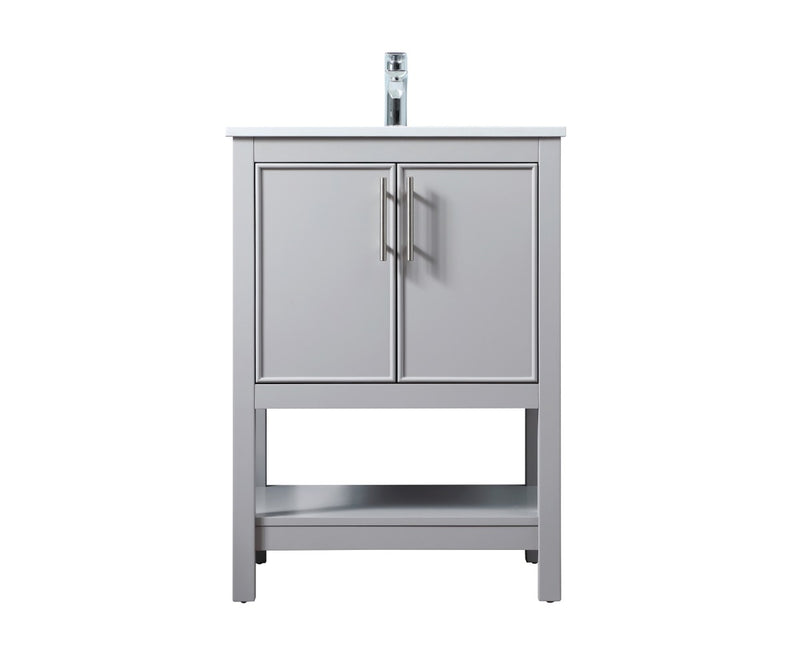 Elegant Lighting VF26624GR SIngle Bathroom Vanity, Grey