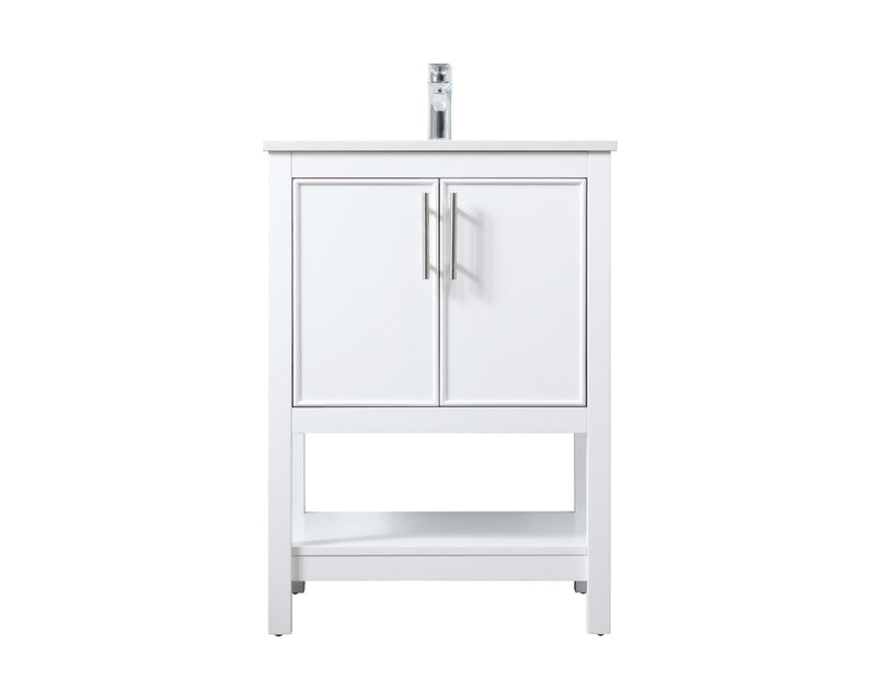 Elegant Lighting VF26624WH SIngle Bathroom Vanity, White