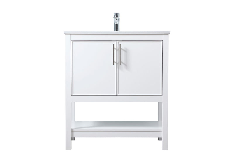 Elegant Lighting VF26630WH SIngle Bathroom Vanity, White