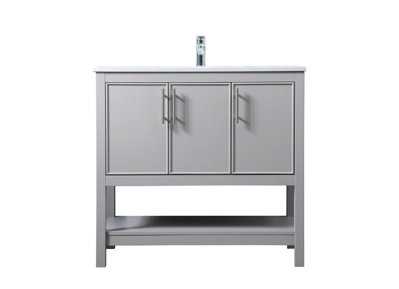 Elegant Lighting VF26636GR SIngle Bathroom Vanity, Grey