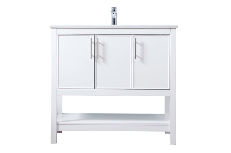 Elegant Lighting VF26636WH SIngle Bathroom Vanity, White