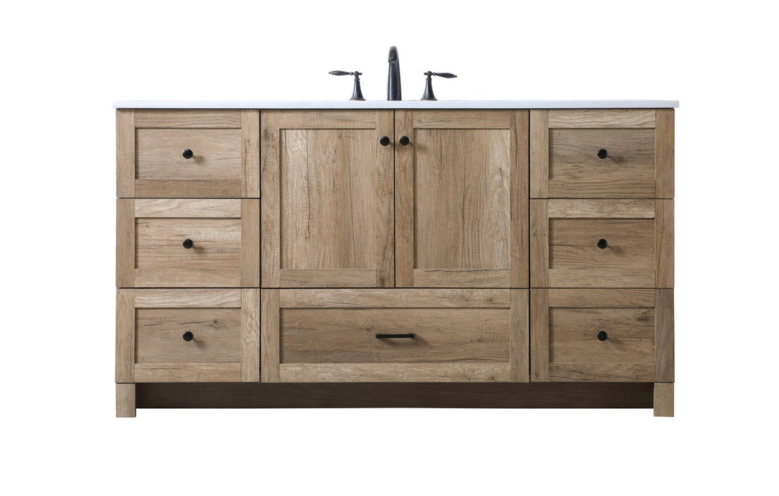 Elegant Lighting VF2860NT SIngle Bathroom Vanity, Natural Oak