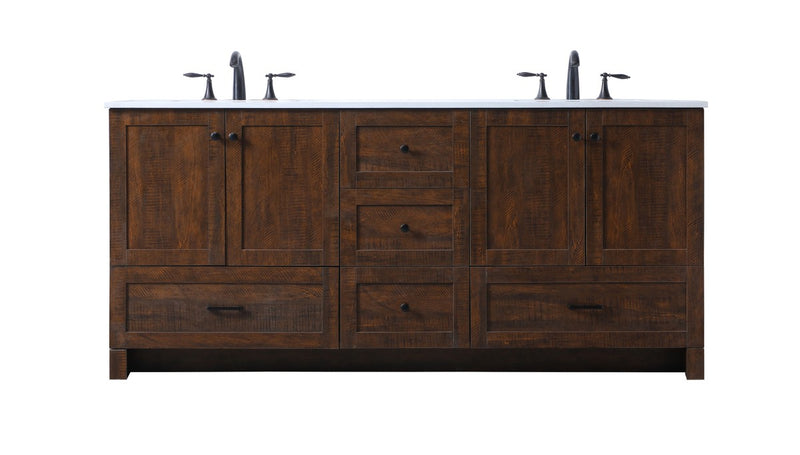 Elegant Lighting VF2872DEX Double Bathroom Vanity, Expresso