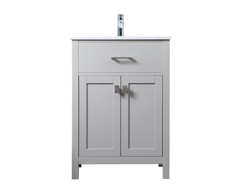 Elegant Lighting VF28824GR SIngle Bathroom Vanity, Grey