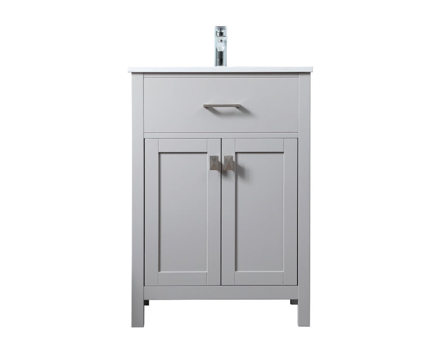 Elegant Lighting VF28824GR SIngle Bathroom Vanity, Grey