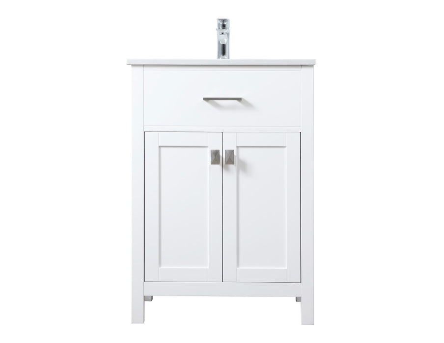 Elegant Lighting VF28824WH SIngle Bathroom Vanity, White