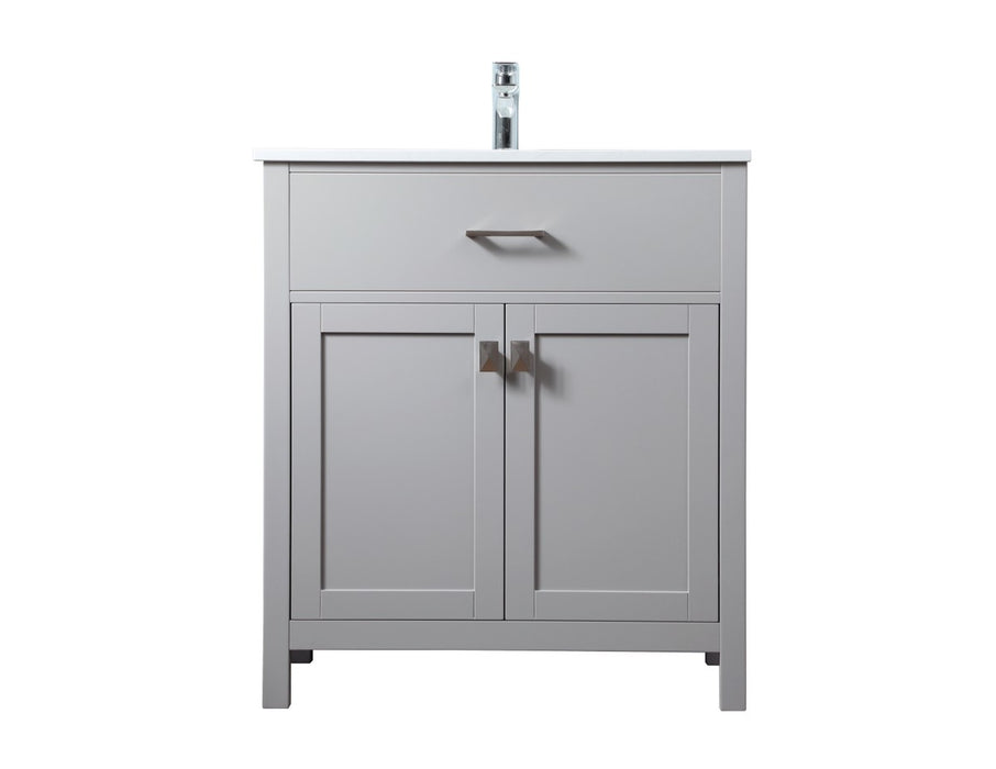 Elegant Lighting VF28830GR SIngle Bathroom Vanity, Grey