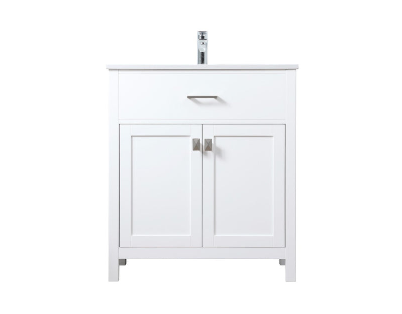 Elegant Lighting VF28830WH SIngle Bathroom Vanity, White