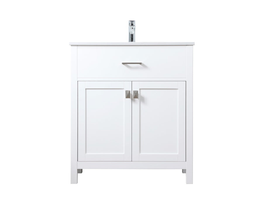 Elegant Lighting VF28830WH SIngle Bathroom Vanity, White