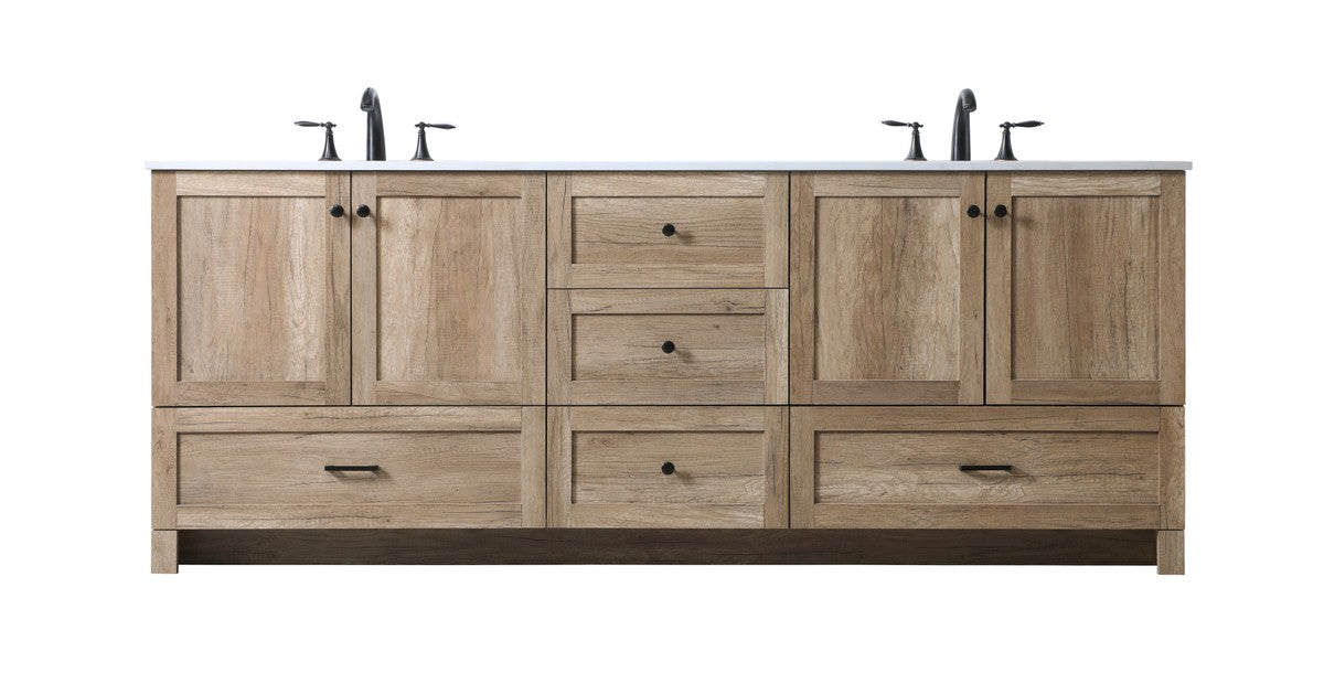 Elegant Lighting VF2884DNT Double Bathroom Vanity, Natural Oak
