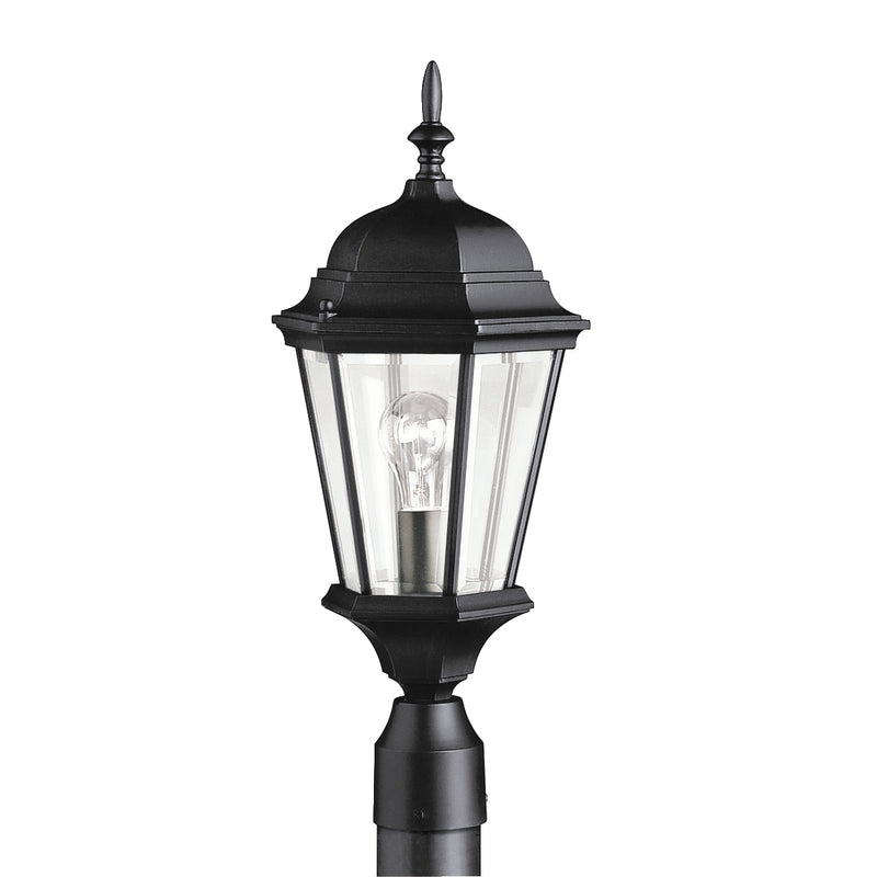 Kichler 9956BK One Light Outdoor Post Mount, Black