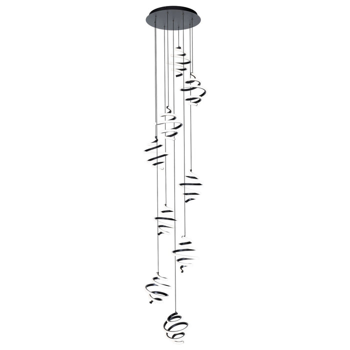 W.A.C. Lighting PD-19409R-BK LED Chandelier, Black