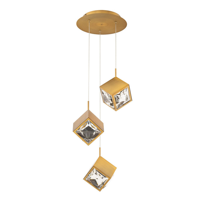 W.A.C. Lighting PD-29303R-AB LED Chandelier, Aged Brass