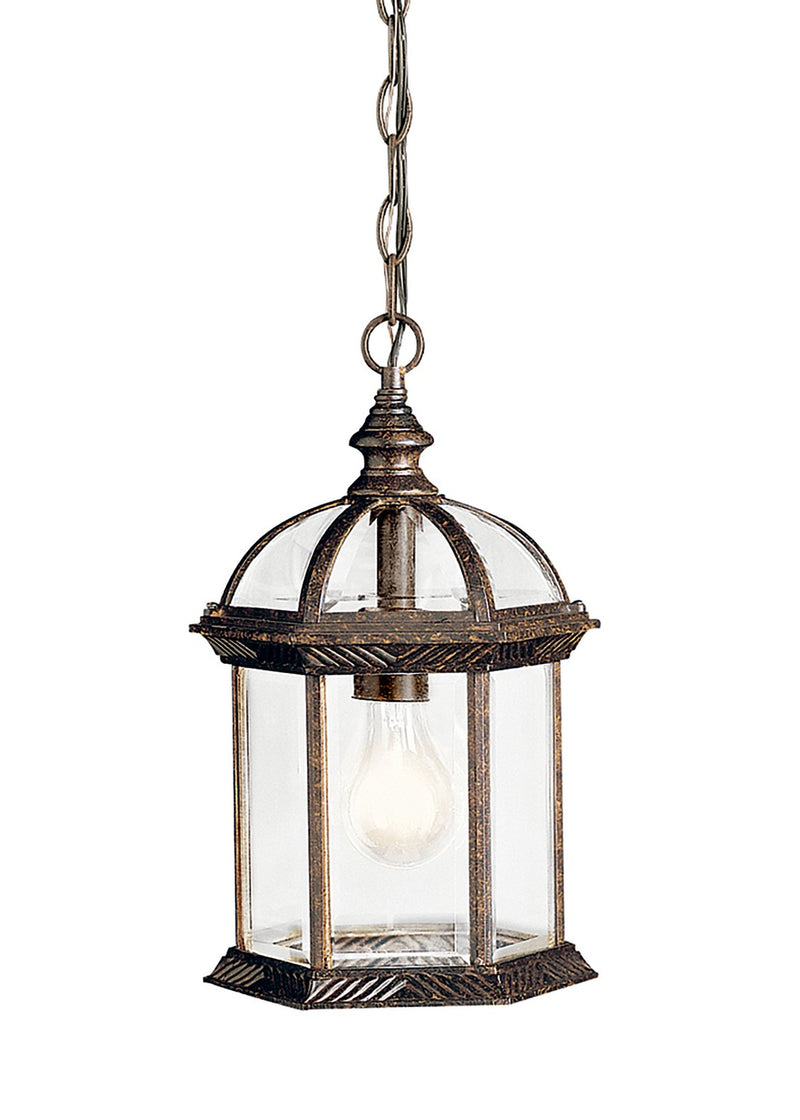 Kichler 9835TZ One Light Outdoor Pendant, Tannery Bronze