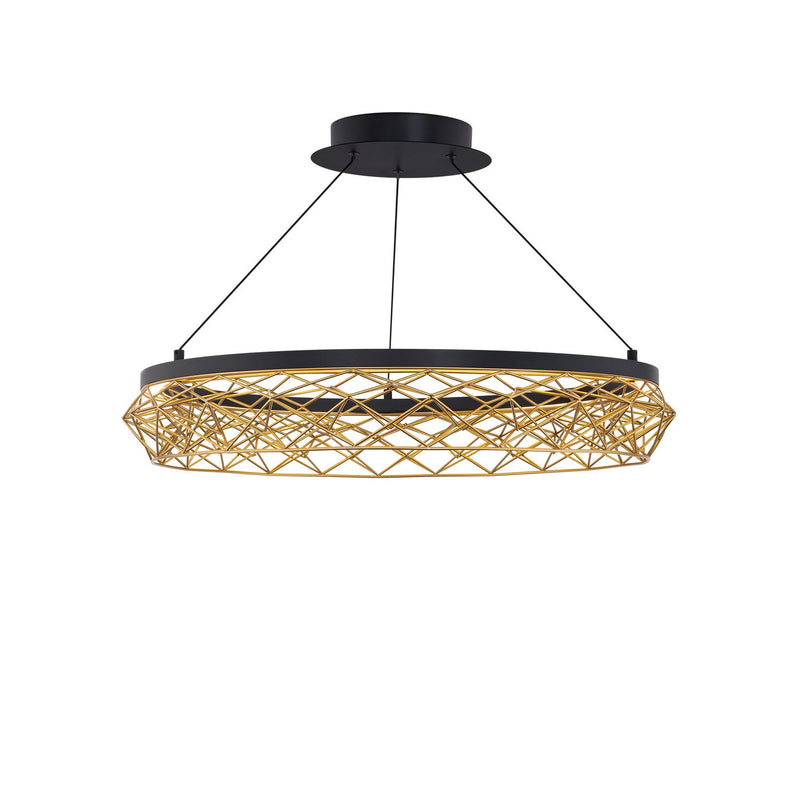 W.A.C. Lighting PD-45427-BK/GO LED Pendant, Black/Gold