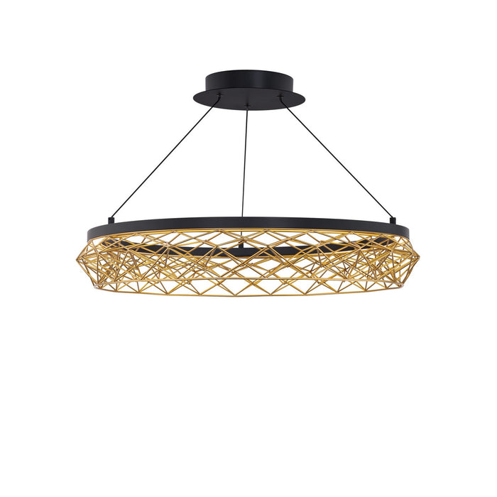 W.A.C. Lighting PD-45427-BK/GO LED Pendant, Black/Gold