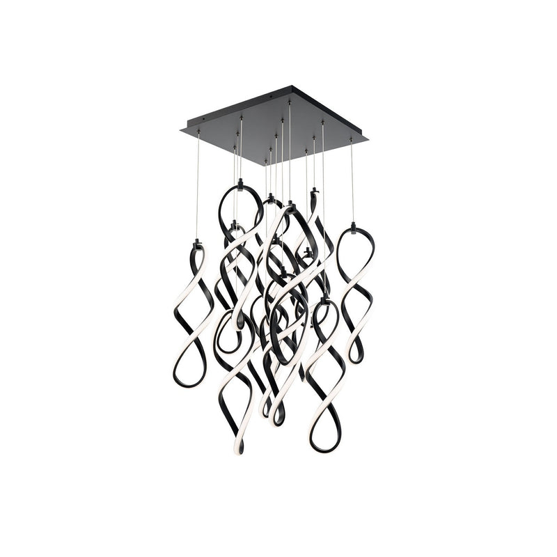 W.A.C. Lighting PD-47813S-BK LED Chandelier, Black