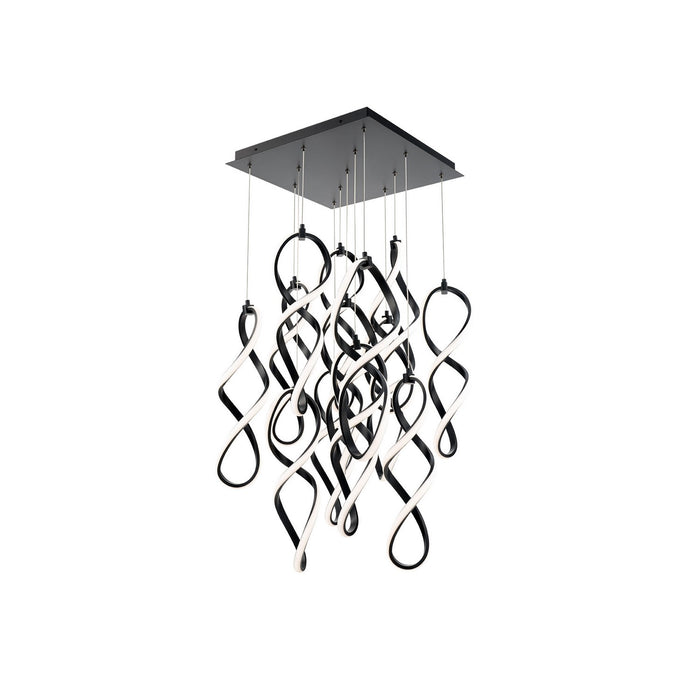 W.A.C. Lighting PD-47813S-BK LED Chandelier, Black
