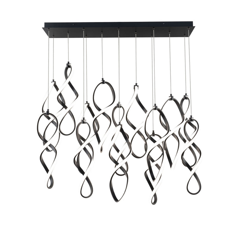 W.A.C. Lighting PD-47814L-BK LED Chandelier, Black