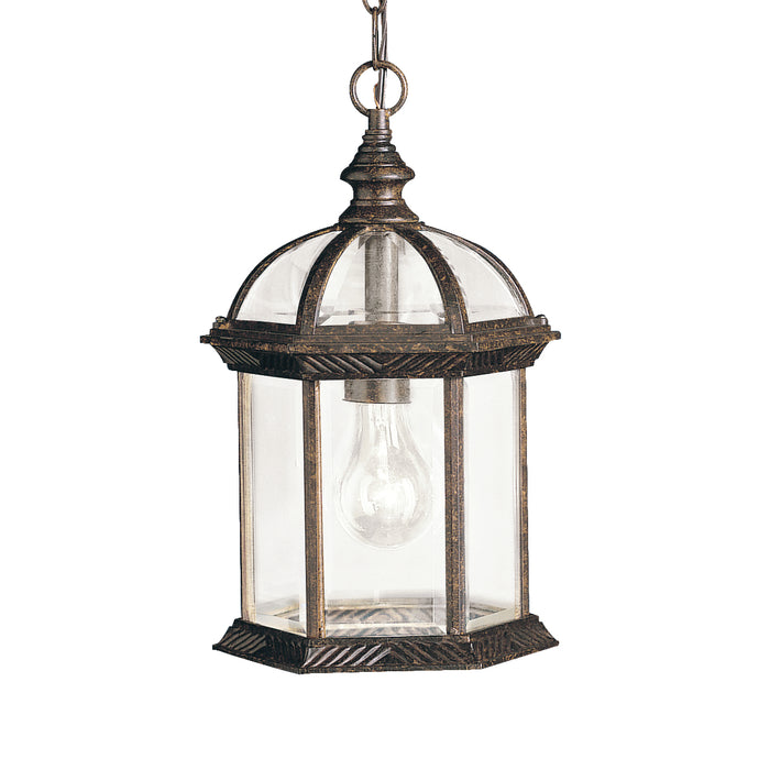 Kichler 9835TZ One Light Outdoor Pendant, Tannery Bronze