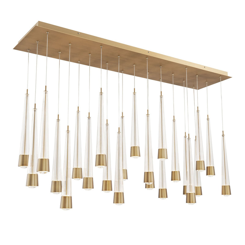 W.A.C. Lighting PD-59423L-AB LED Chandelier, Aged Brass