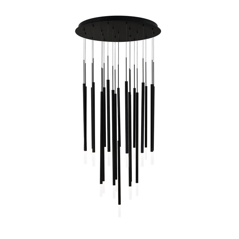 W.A.C. Lighting PD-69421R-BK LED Chandelier, Black