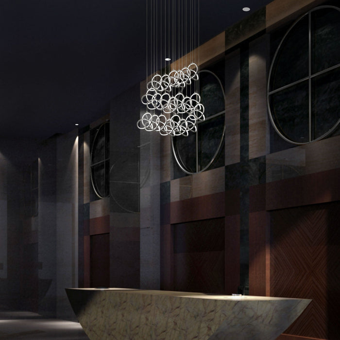 W.A.C. Lighting PD-84921R-CH LED Chandelier, Chrome