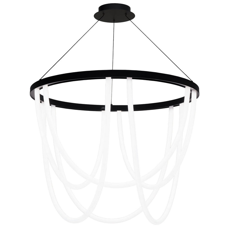 W.A.C. Lighting PD-89436-BK LED Chandelier, Black