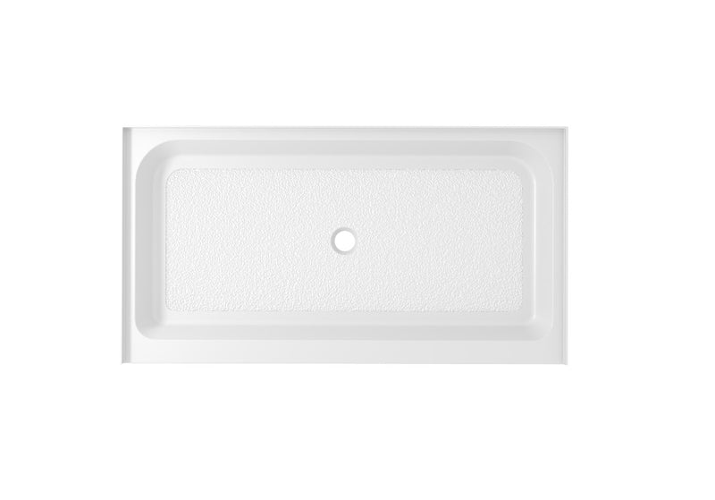 Elegant Lighting STY01-C6032 Single Threshold Shower Tray, Glossy White