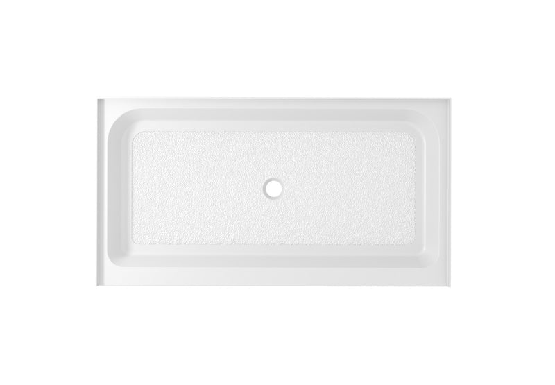 Elegant Lighting STY01-C6036 Single Threshold Shower Tray, Glossy White