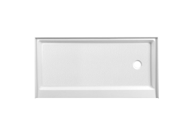 Elegant Lighting STY01-R6030 Single Threshold Shower Tray, Glossy White