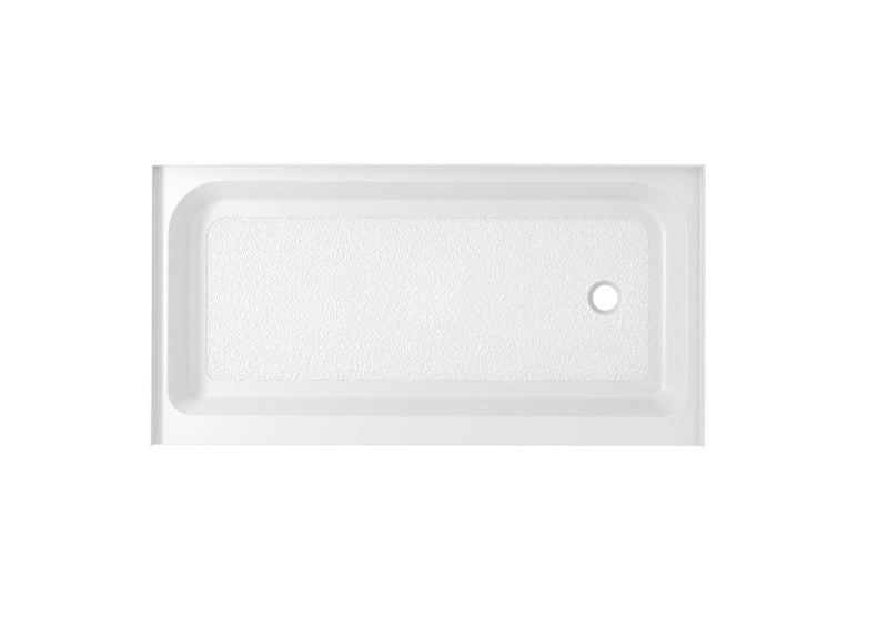 Elegant Lighting STY01-R6032 Single Threshold Shower Tray, Glossy White