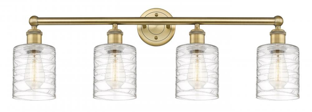Innovations 616-4W-BB-G1113 Four Light Bath Vanity, Brushed Brass