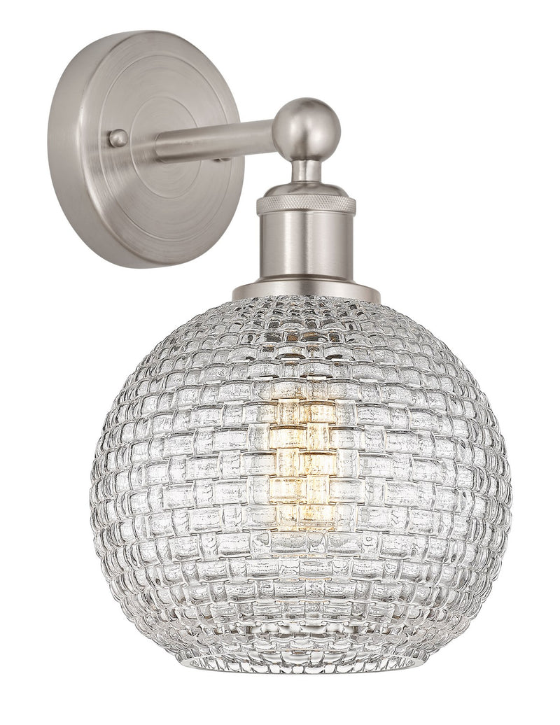 Innovations 616-1W-SN-G122C-8CL One Light Wall Sconce, Satin Nickel