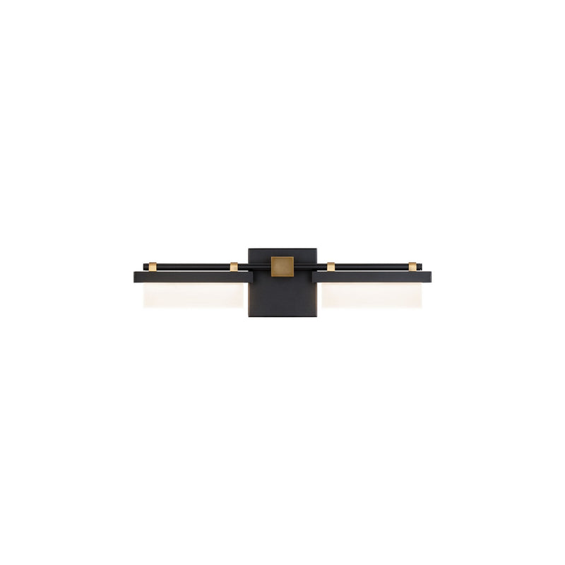 W.A.C. Lighting WS-91420-BK/AB LED Bath, Black/Aged Brass