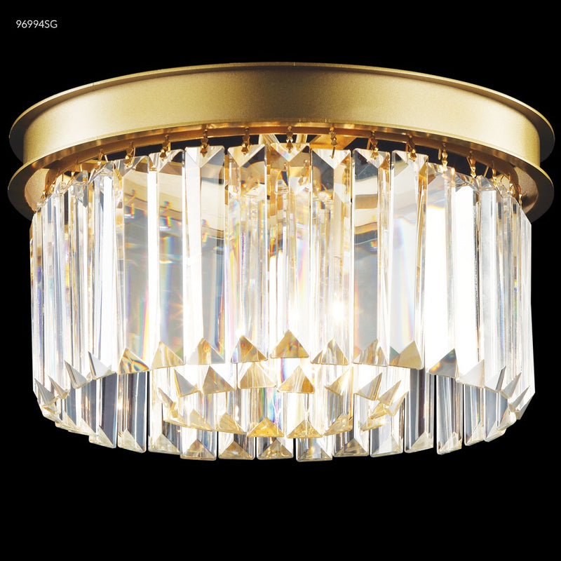 James R. Moder 96994SG22 Two Light Flush Mount, Satin Gold