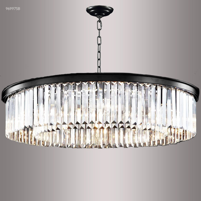 James R. Moder 96997SB22 Ten Light Chandelier, Satin Black