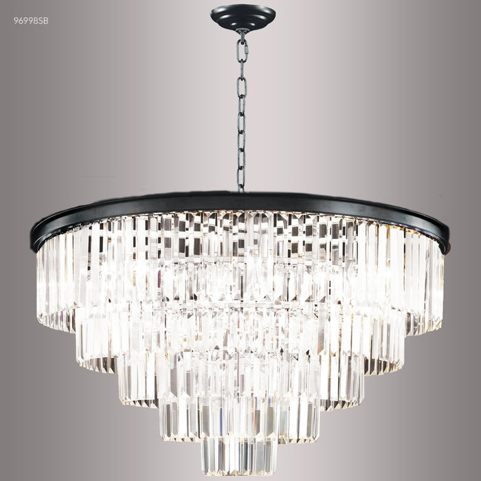 James R. Moder 96998SB22 15 Light Pendant, Satin Black