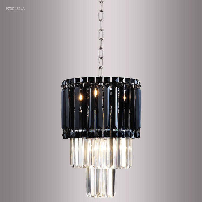 James R. Moder 97004S2JA Four Light Pendant, Silver