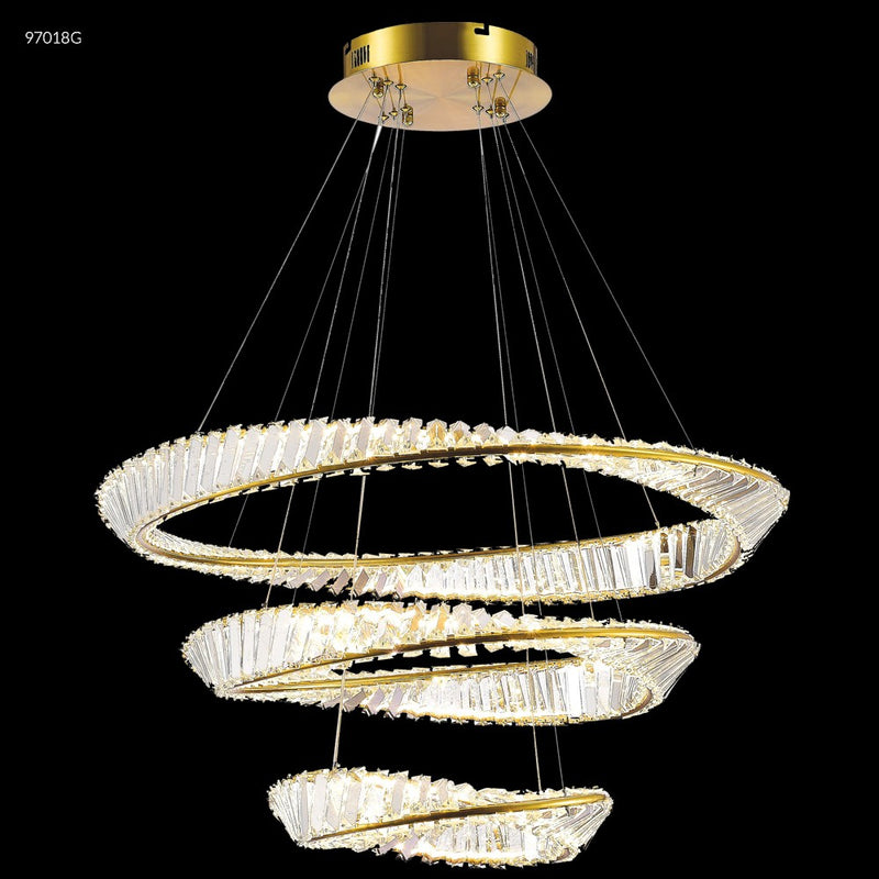 James R. Moder 97018G22 LED Chandelier, Gold