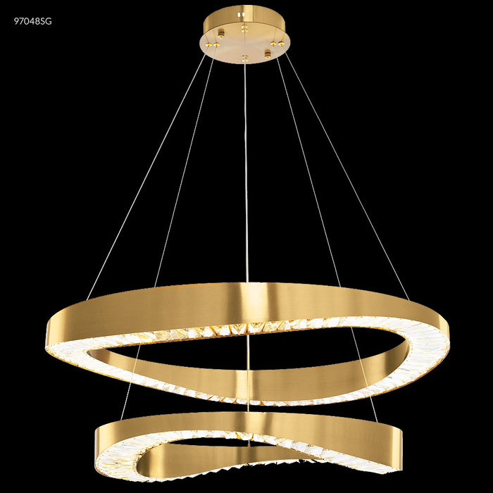 James R. Moder 97048SG22 LED Chandelier, Satin Gold