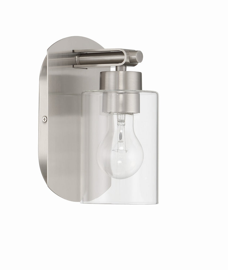 Craftmade 17605BNK1 One Light Wall Sconce, Brushed Polished Nickel