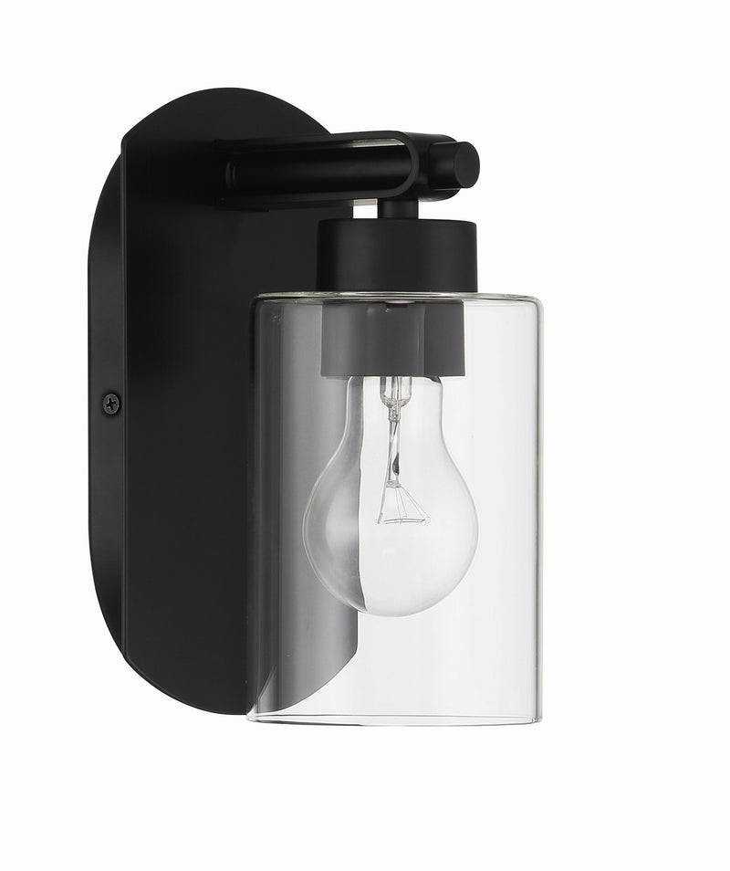 Craftmade 17605FB1 One Light Wall Sconce, Flat Black